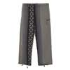 Engineered Garments Drawstring Pant - Black/Grey Multi Pattern Stripe Jacquard - Thumbnail 1