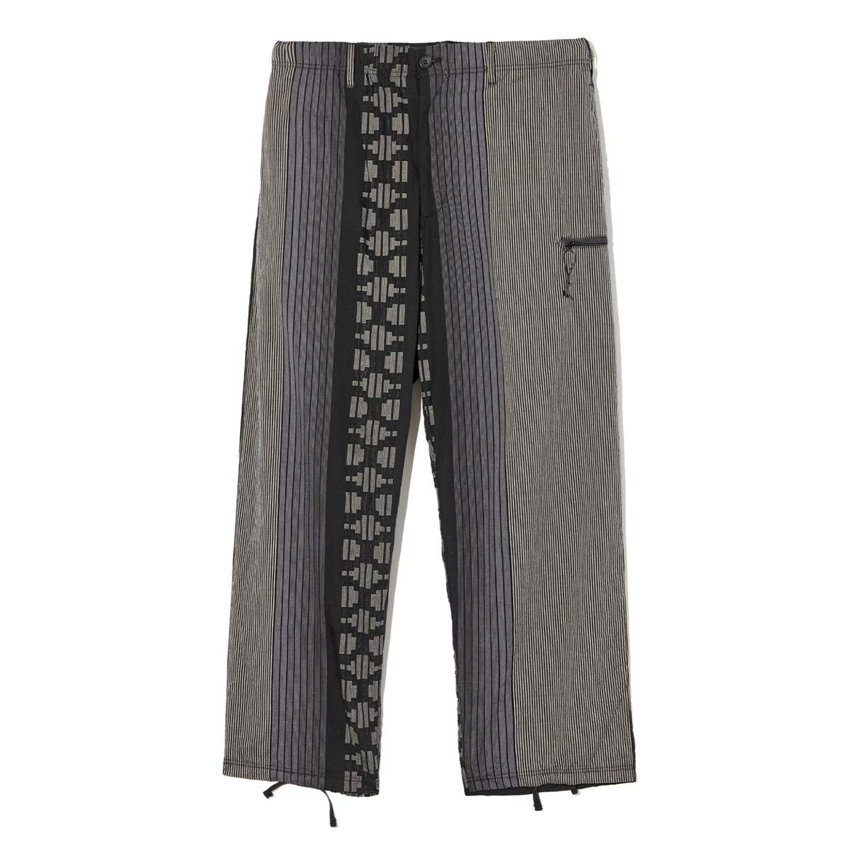Engineered Garments Drawstring Pant - Black/Grey Multi Pattern Stripe Jacquard - Image 1 of 4