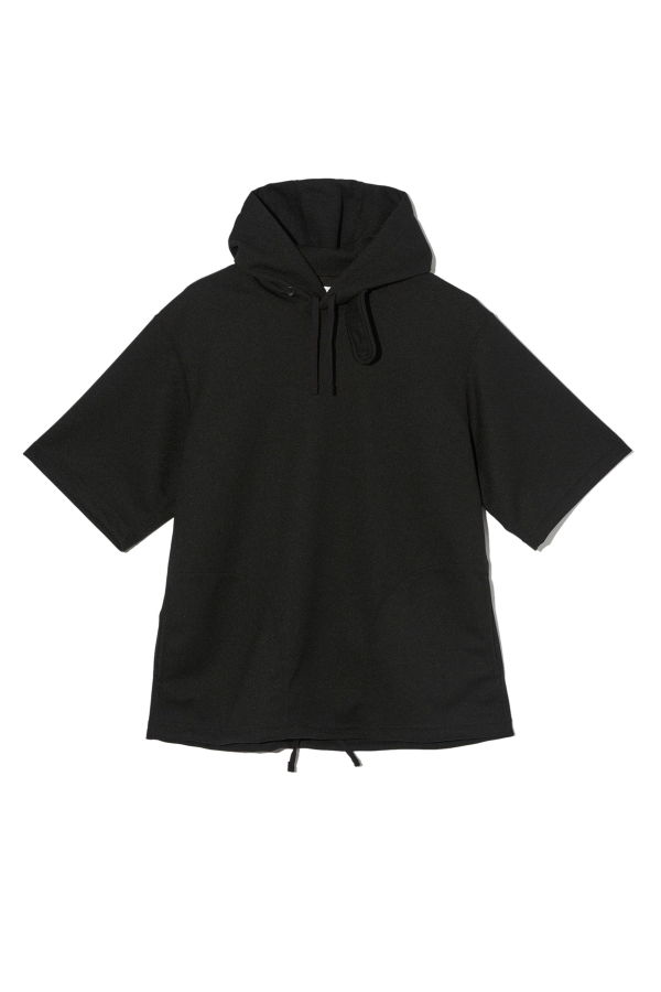 Engineered Garments Short Sleeve Hoody Black Diamond Poly Knit