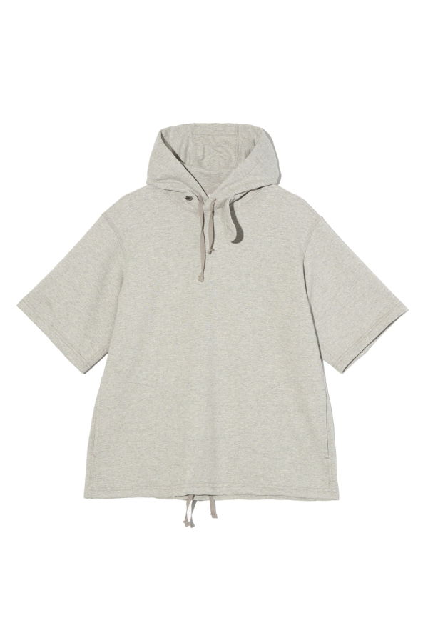 Engineered Garments Short Sleeve Hoody - Heather Grey French Terry