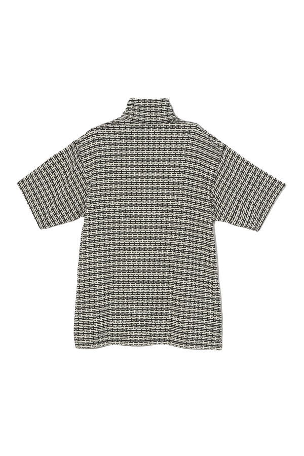 Engineered Garments SS Zip Turtle CP Horizontal Knit Jacquard