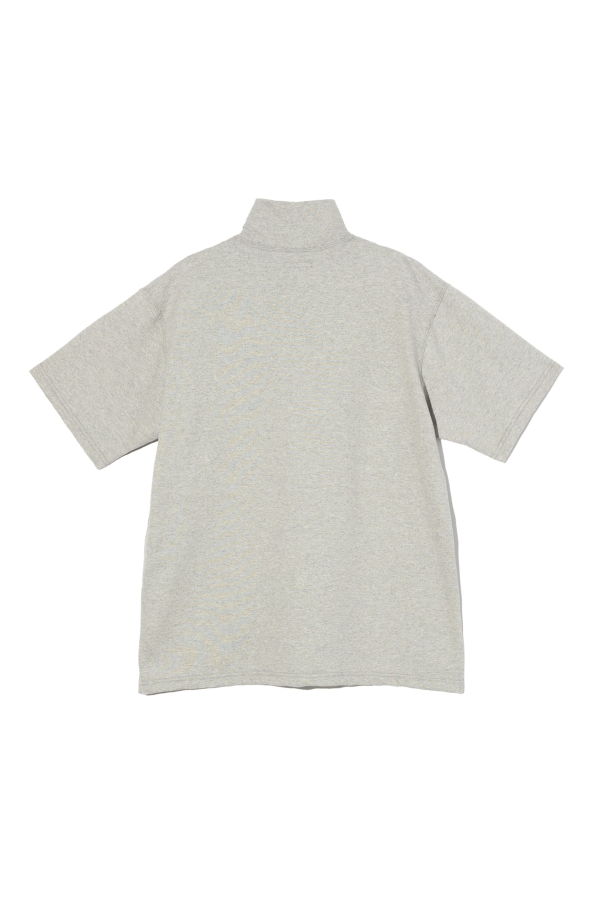 Engineered Garments SS Zip Turtle - Heather Grey French Terry