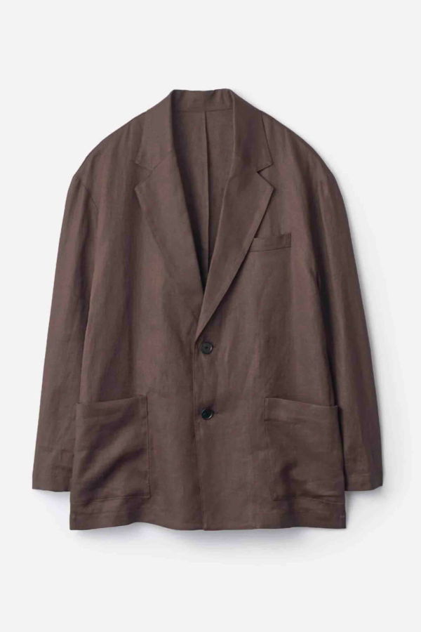 ssstein Light Linen Easy Single Breasted Jacket