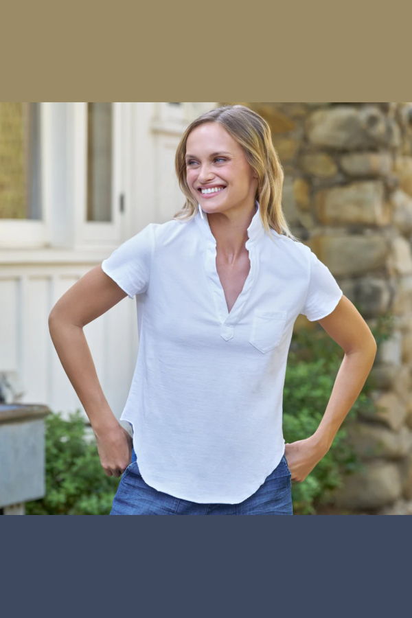 Frank & Eileen Charlotte Perfect Polo - White
