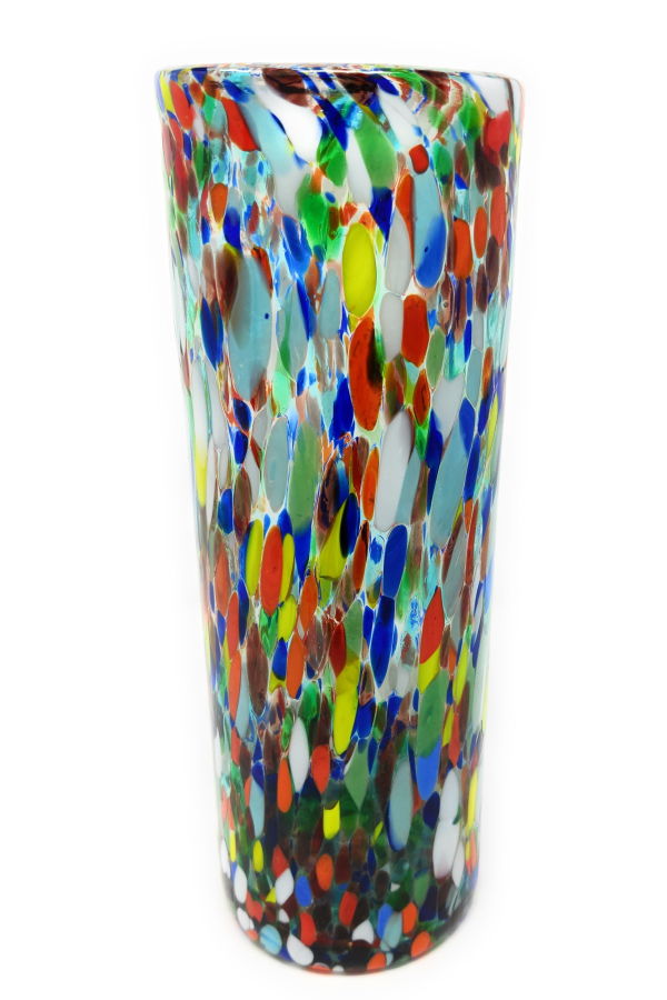 Dos Sueños Glass Vase with Confetti Carmen Design - Multicolor