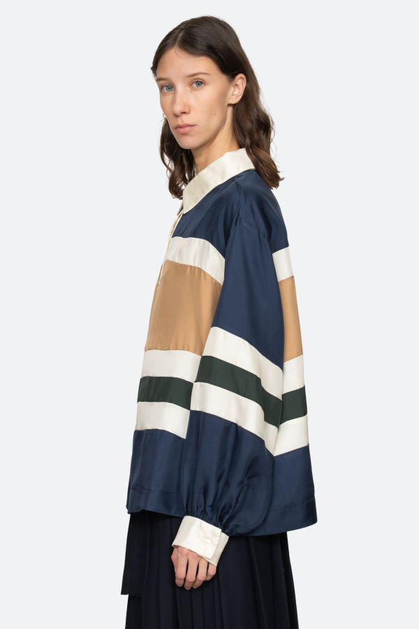 Sea NY Juliet Embroidered Polo Top