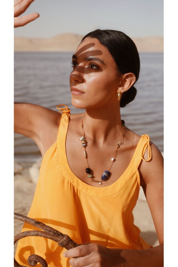 Mirth Siena Silk Tank - Marigold