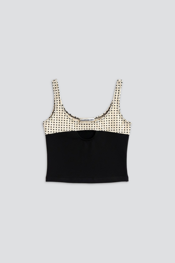 Woodrose Deli Polka Dot Wink Tank Top