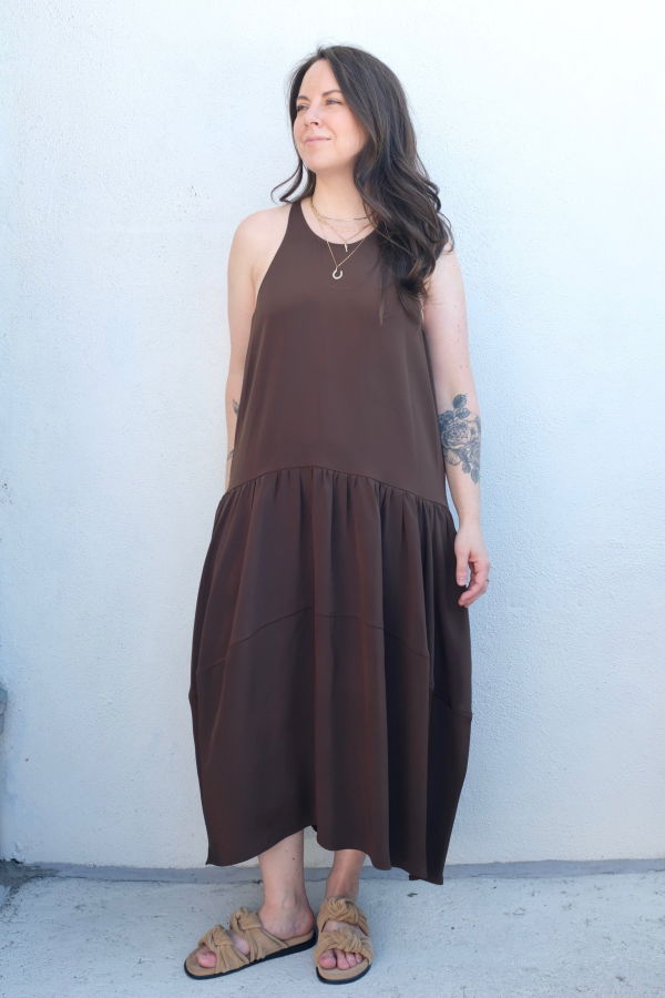 Modern Weaving Voluminous Tank Dress