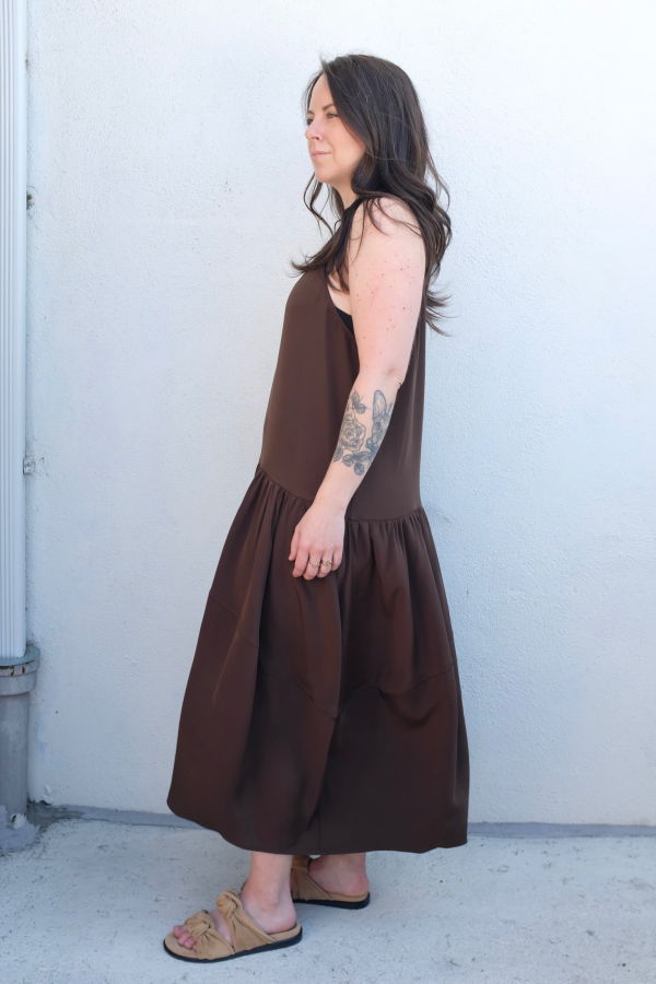 Modern Weaving Voluminous Tank Dress