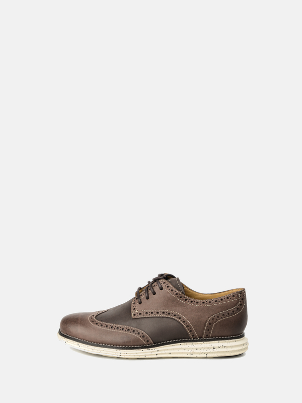 Men Lunargrand Wingtip In Chestnut | Garmentory display picture 3