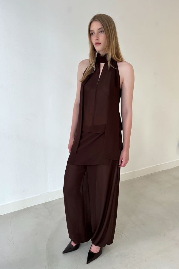 SAEMDI Flowy Overskirt Trousers