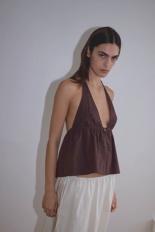 Deiji Studios Button Halter Top