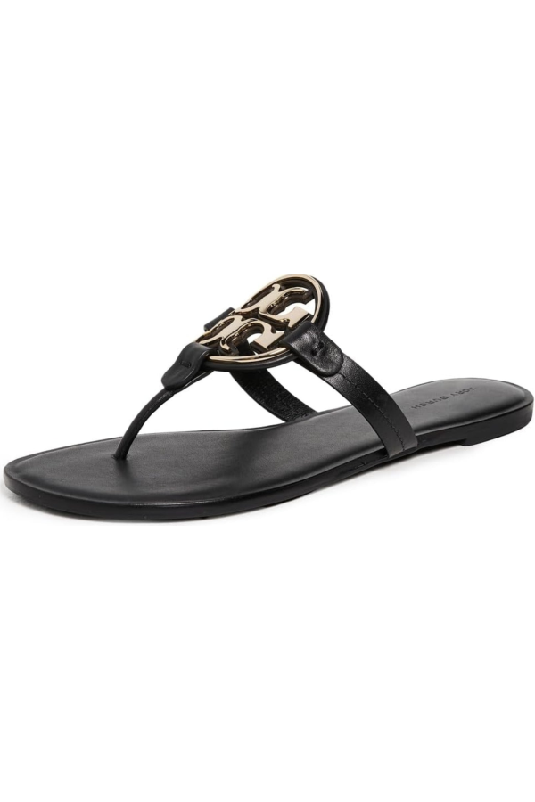 Tory Burch Metal Miller Sandals - Perfect Black/Gold