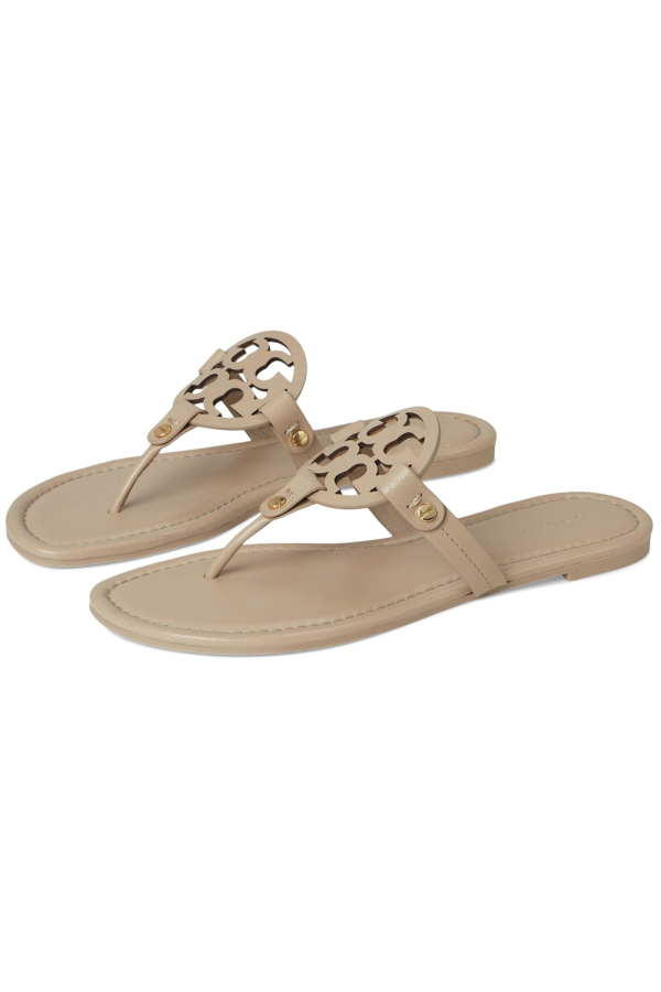 Tory Burch Metal Miller Sandals - Walnut/Gold