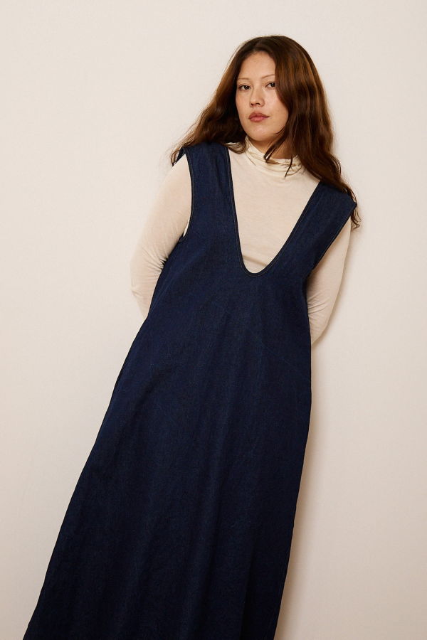 Penny Sage Lyrical Dress - Indigo Denim
