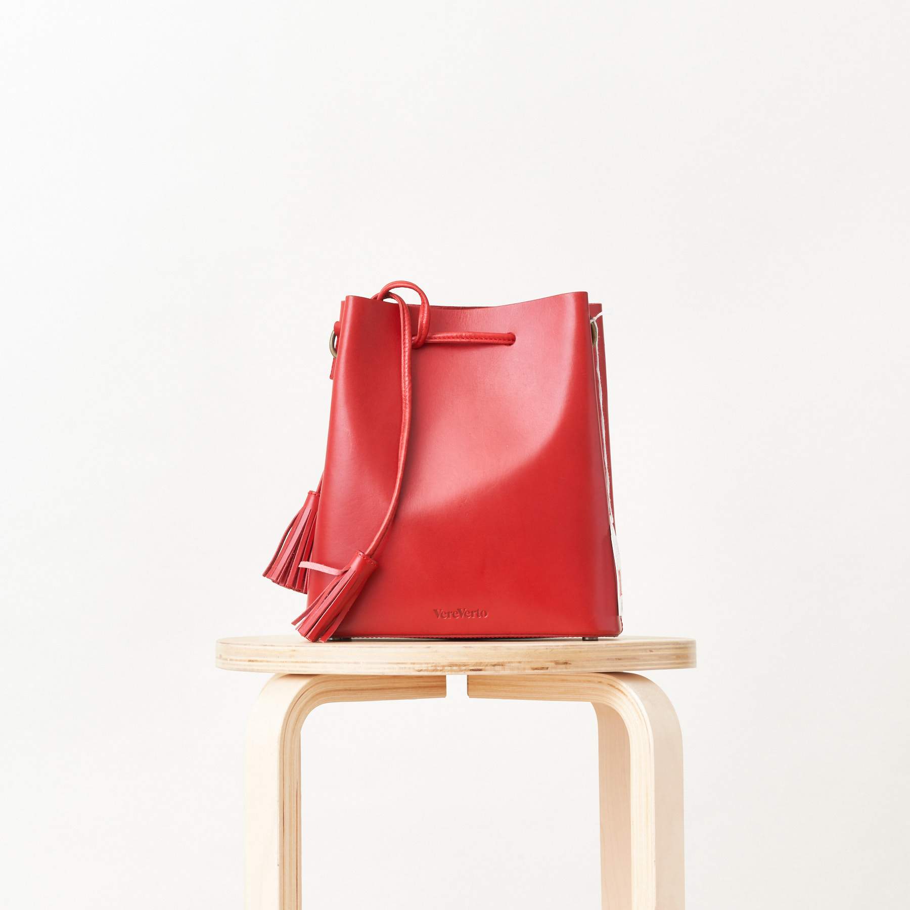 VereVerto Dita Bucket Bag - Cherry | Garmentory display picture 2