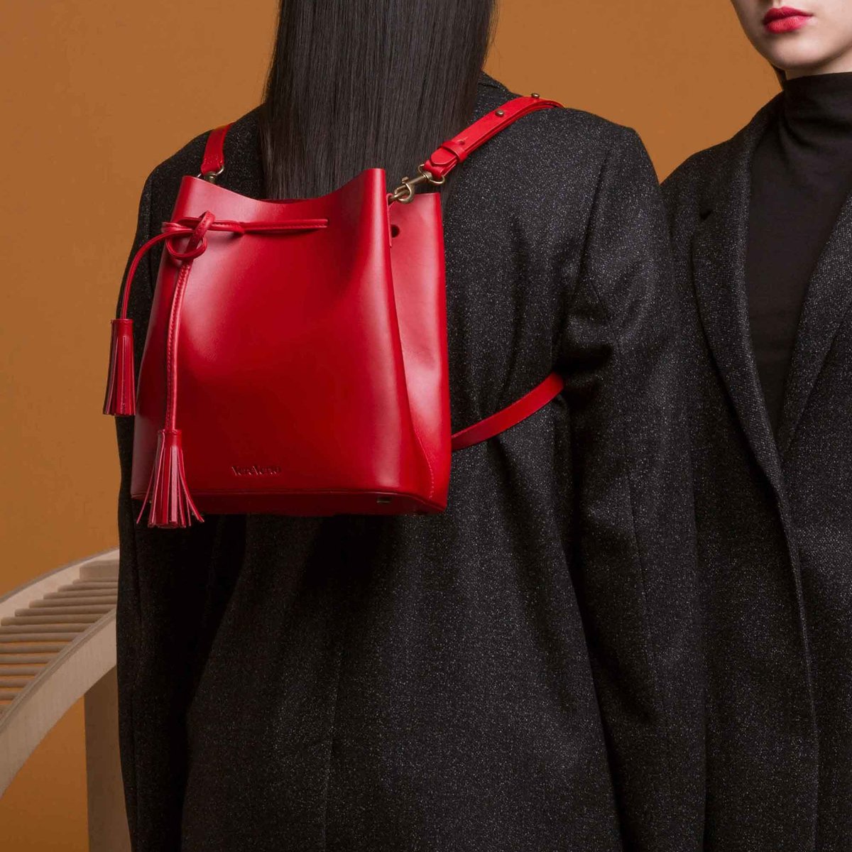 VereVerto Dita Bucket Bag - Cherry | Garmentory display picture 1
