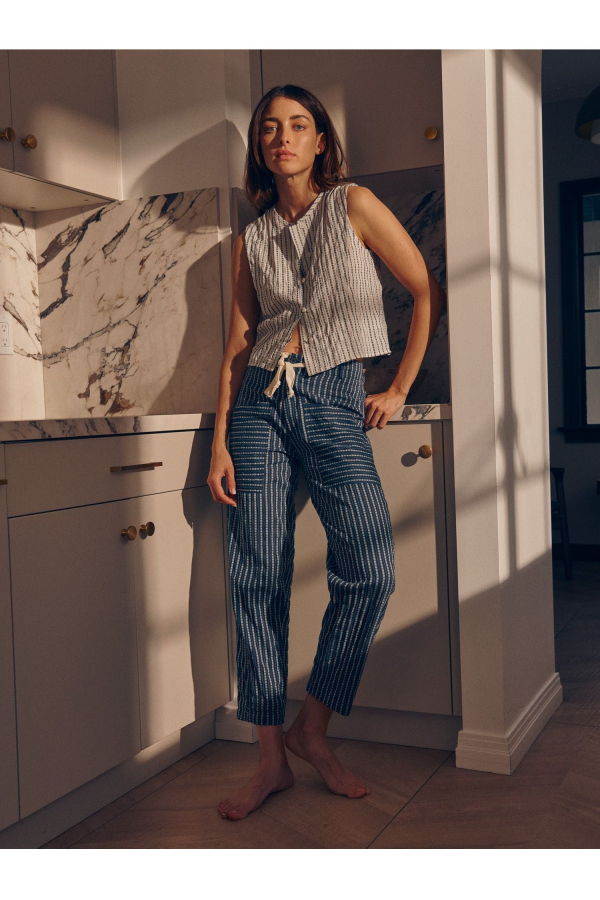 Pharaoh Ezra Pant in Heritage Dobby - Ink