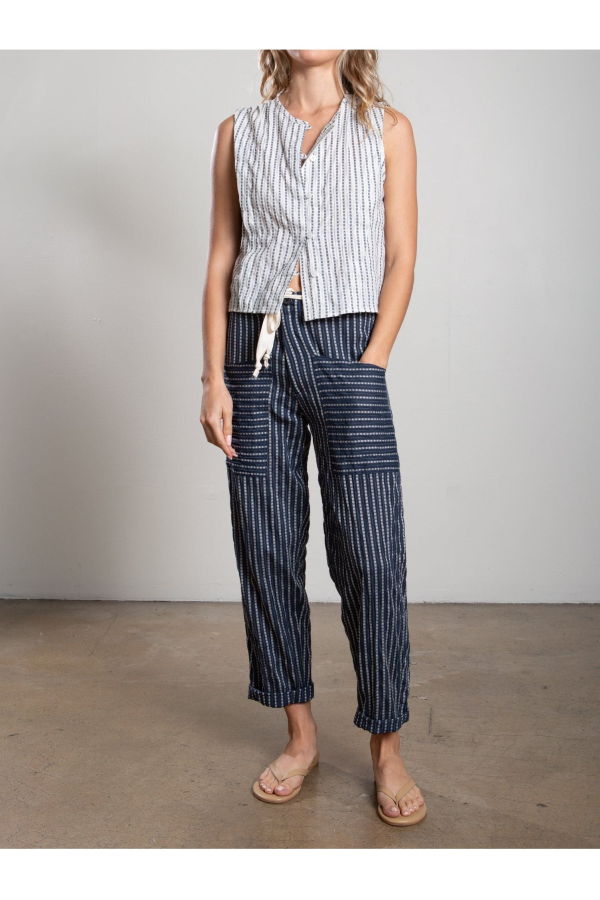 Pharaoh Ezra Pant in Heritage Dobby - Ink