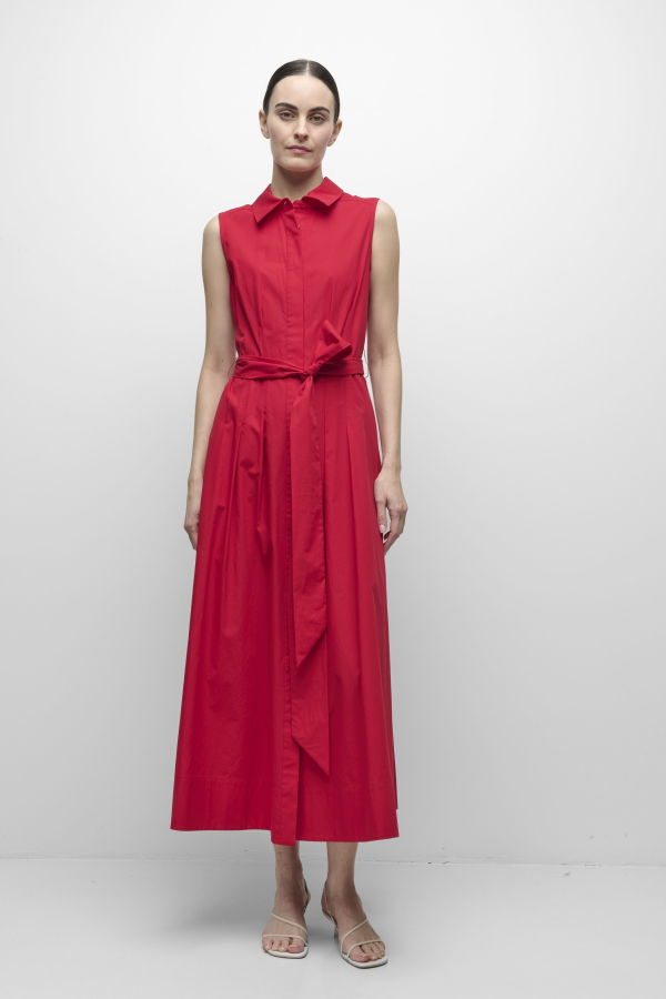 Jonathan Simkhai Genny Sleeveless Cotton Dress - Scarlett