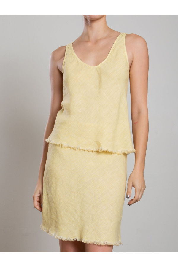 Pharaoh Jennie Tank in Heritage Linen - Butter