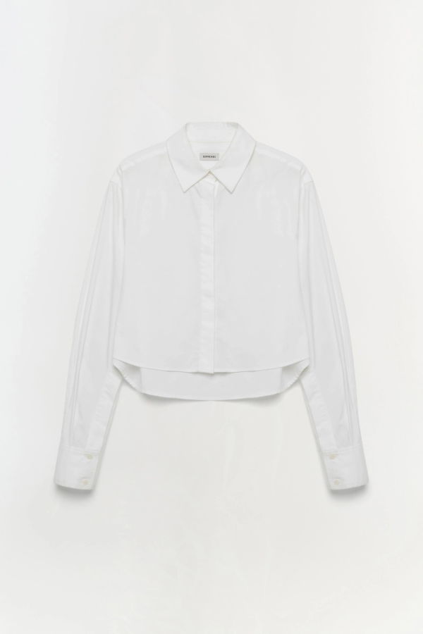 Jonathan Simkhai Renata Cropped Shirt - White