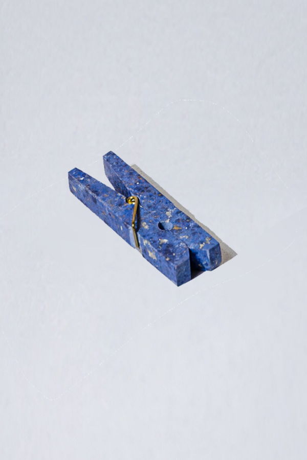 Decorative gemstone Laundry Clip - Dumortierite Blue