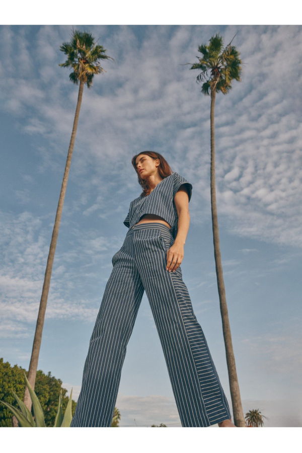 Pharaoh Wes Pant in Raised Stripe - Ink