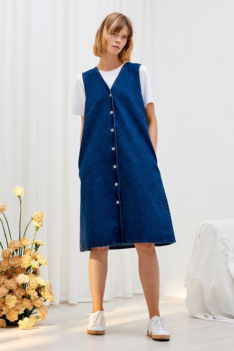 Kowtow Direction Dress - Classic Denim | Garmentory