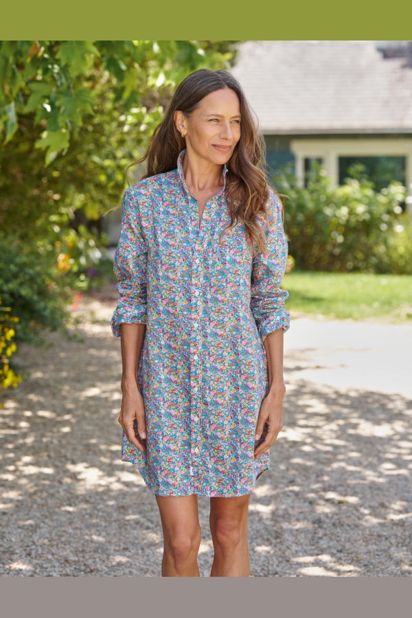 Frank & Eileen Mary Classic Shirtdress - Multicolor Flowers
