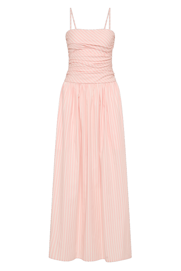 Faithfull The Brand Portlligat Maxi Dress - Carmen Stripe Peony White