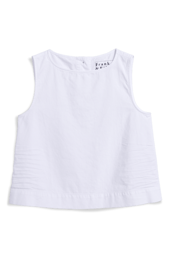 Frank & Eileen Shelley Tank - White Tattered Denim