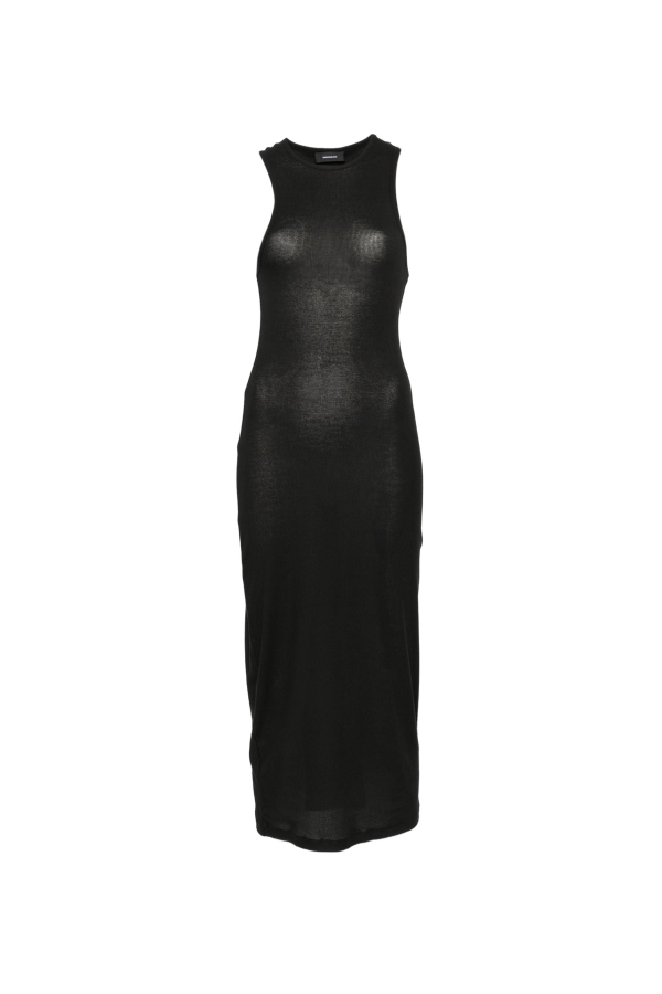 WARDROBE.NYC Ribbed Racer Dress - Black