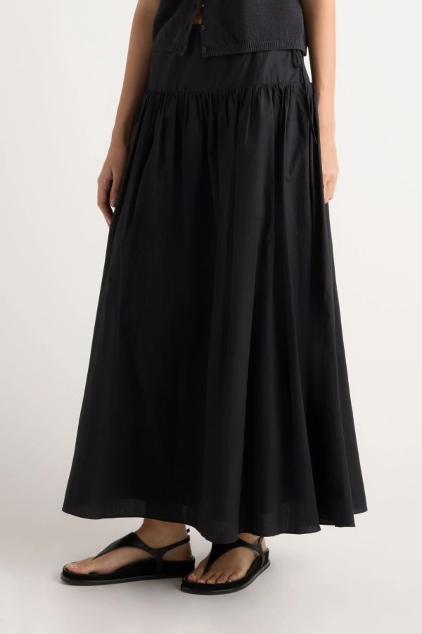 Modern Citizen Bao Organic Cotton Drop-Waist Skirt
