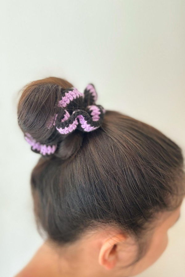 Village Thrive Cotton Crochet Scrunchie Set