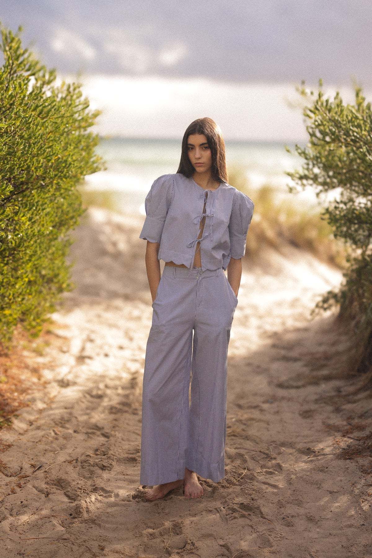 Sister NY Portofino Pants - Blue/White Stripe - Image 1 of 3
