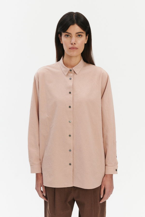 Delikatessen Relaxed Oversized Shirt - Dusty Pink