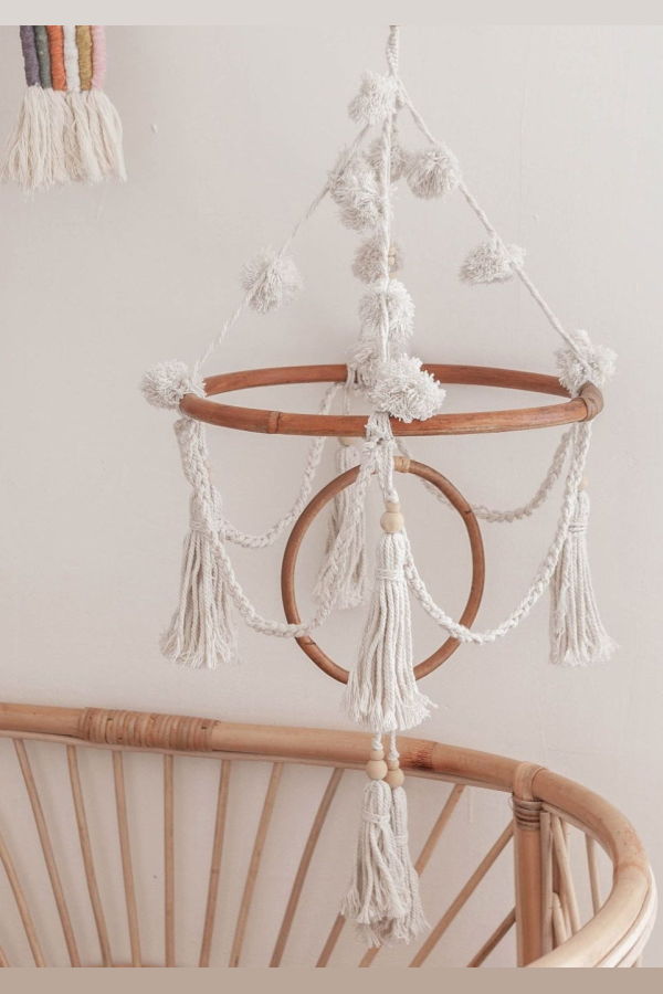 Kids Village Thrive Pom Pom Baby Mobile