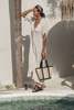 Village Thrive Raja Leather and Cane Carryall Bag - Thumbnail 5