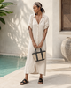 Village Thrive Raja Leather and Cane Carryall Bag - Thumbnail 23