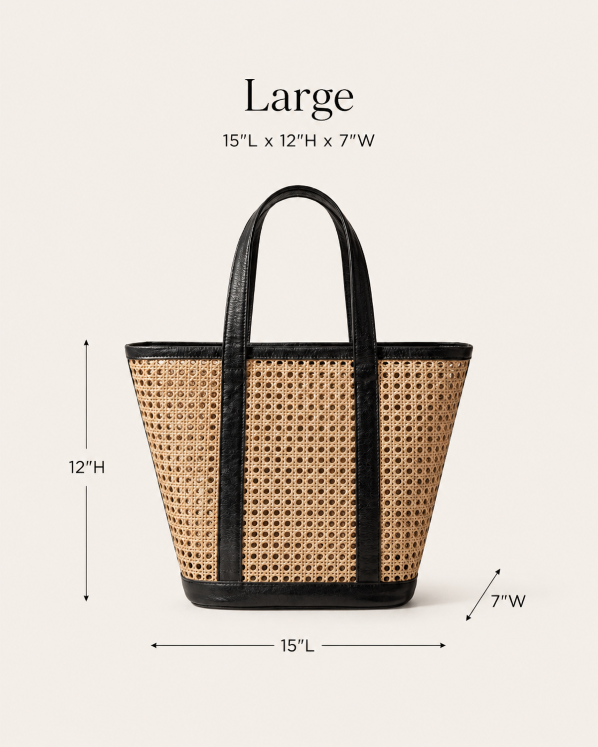 Village Thrive Raja Leather and Cane Carryall Bag - Image 42 of 59