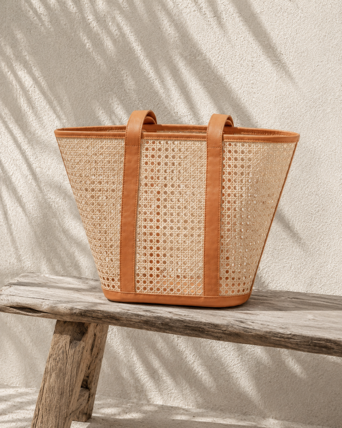 Village Thrive Raja Leather and Cane Carryall Bag - Image 43 of 59