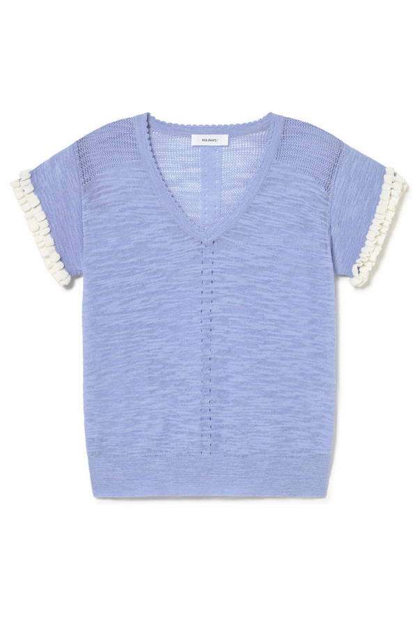 Sita Murt V-Neck Flared Sweater - Blue Sky