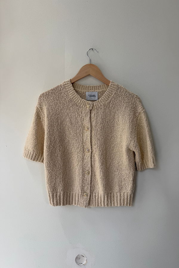 Stitches + Stripes Lucky Cardigan - Canvas