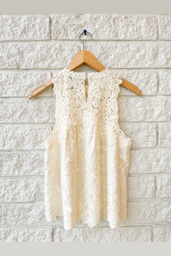 Sea NY Alina Lace Tank Top - Cream