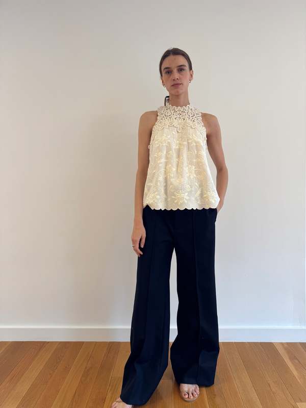 Sea NY Alina Lace Tank Top - Cream | Garmentory
