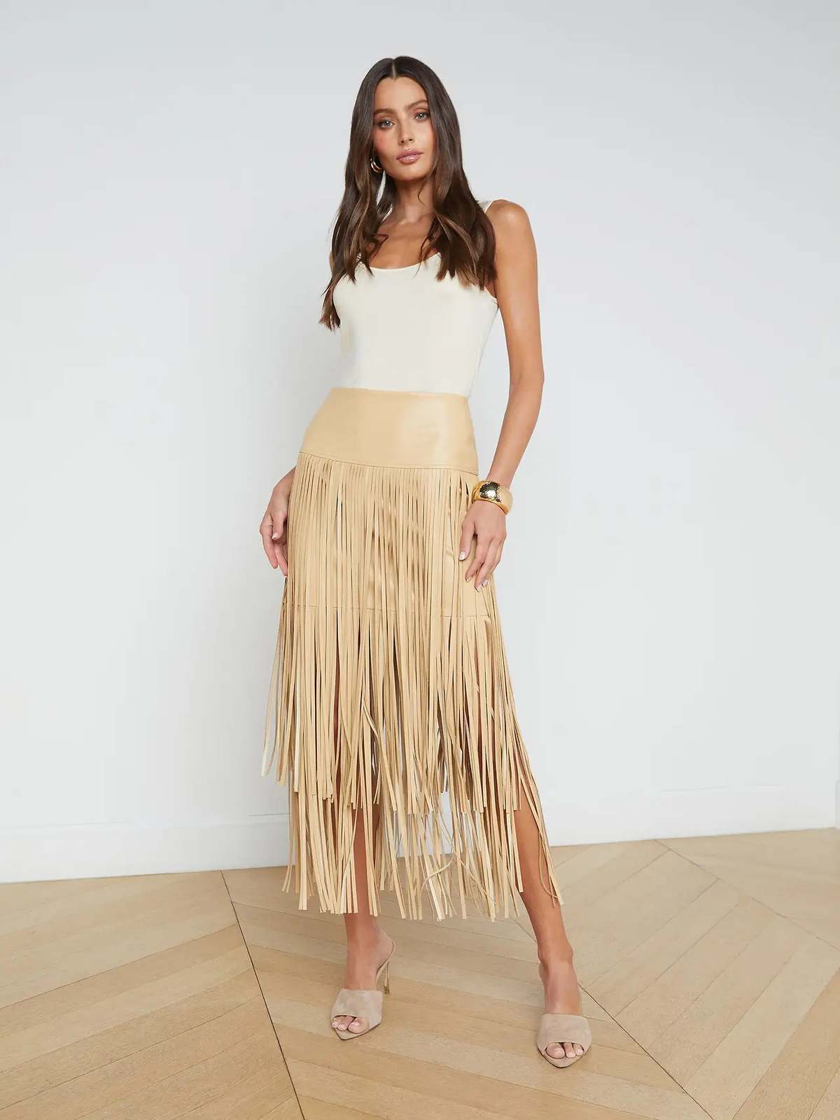 L'agence Karolina Fringe Skirt - Image 1 of 6