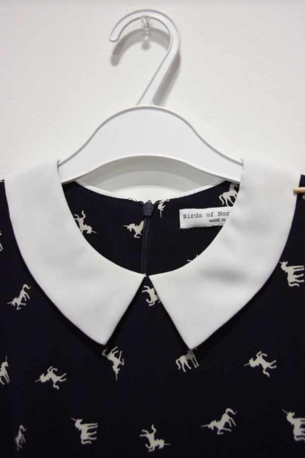 Birds of North America RN1477-10 Pygmy Owl Unicorns Dress
