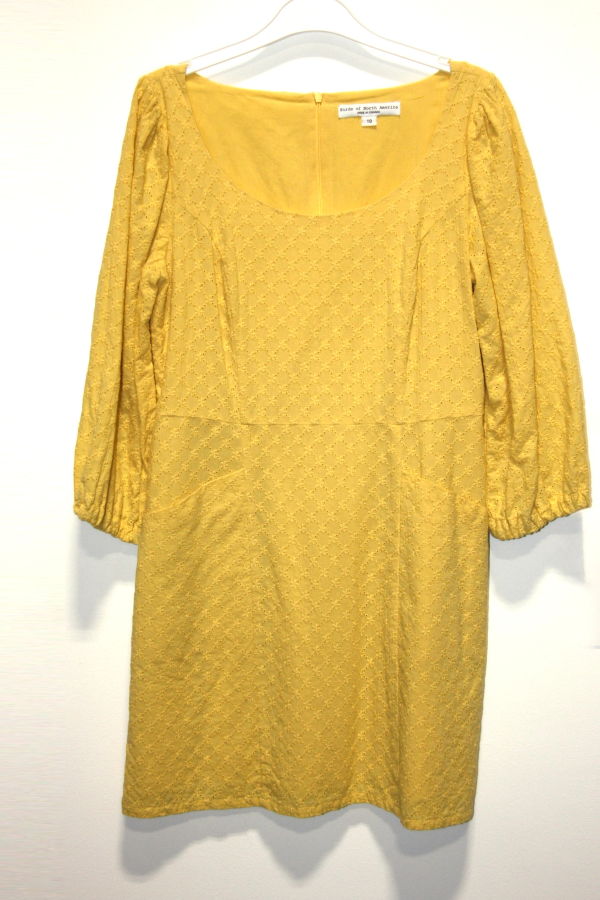 Birds of North America RN1545-10 Hummingbird Dress - Yellow